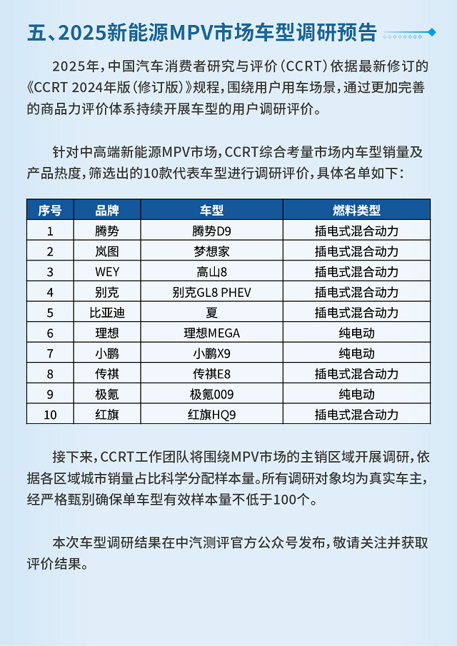 十大热门新能源MPV将接受权威评测,家用市场迎来爆发期